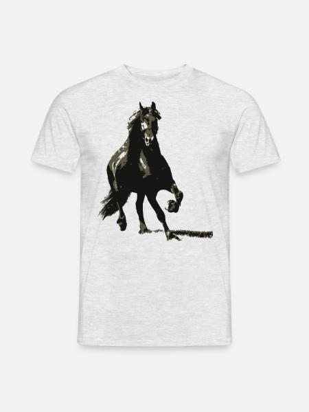 cheval animal mignon ! - T-shirt homme - gris chiné