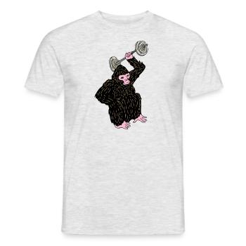 Gym Beast Mode Fitness Geschenk, Lift - Männer T-Shirt - Grau meliert - Vorne - AI Model Male 178 dark (178cm)