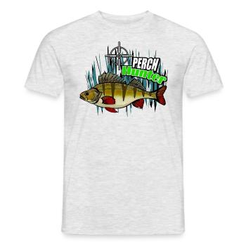 Chasseur de perches - T-shirt homme - gris chiné - Devant - AI Model Male 178 dark (178cm)