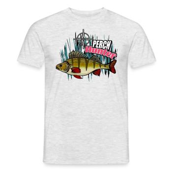 Chasseur de perches - T-shirt homme - gris chiné - Devant - AI Model Male 178 dark (178cm)