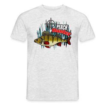 Chasseur de perches - T-shirt homme - gris chiné - Devant - AI Model Male 178 dark (178cm)