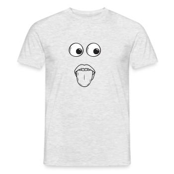 Happy face - Männer T-Shirt - Grau meliert - Vorne - AI Model Male 178 dark (178cm)