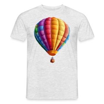 Bunte Heißluftballons, die in den Himmel aufsteige - Männer T-Shirt - Grau meliert - Vorne - AI Model Male 178 dark (178cm)