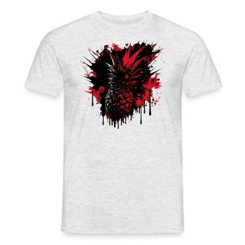 Fruit de l’ananas - T-shirt homme - gris chiné - Devant - AI Model Male 178 dark (178cm)