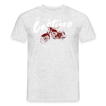 Czech vintage motorcycle - Men's T-Shirt - heather grey - Front - AI Model Male 178 dark (178cm)