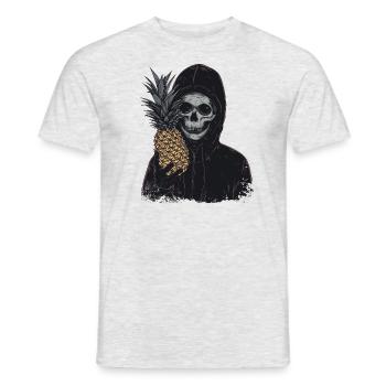 Ananas Horreur Crâne - T-shirt homme - gris chiné - Devant - AI Model Male 178 dark (178cm)