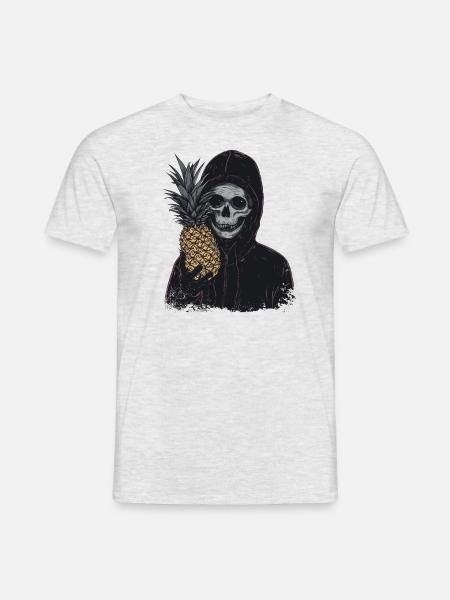Pineapple Horror Skull - Men's T-Shirt - heather grey