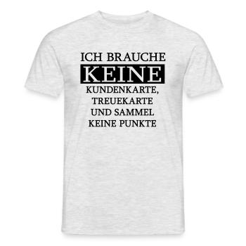 Pas de carte de fidélité ou de collecte de points - T-shirt homme - gris chiné - Devant - AI Model Male 178 dark (178cm)
