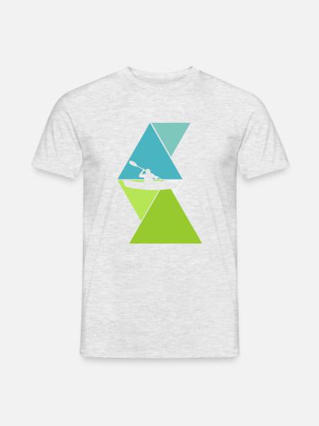 Kajak - Männer T-Shirt - Grau meliert