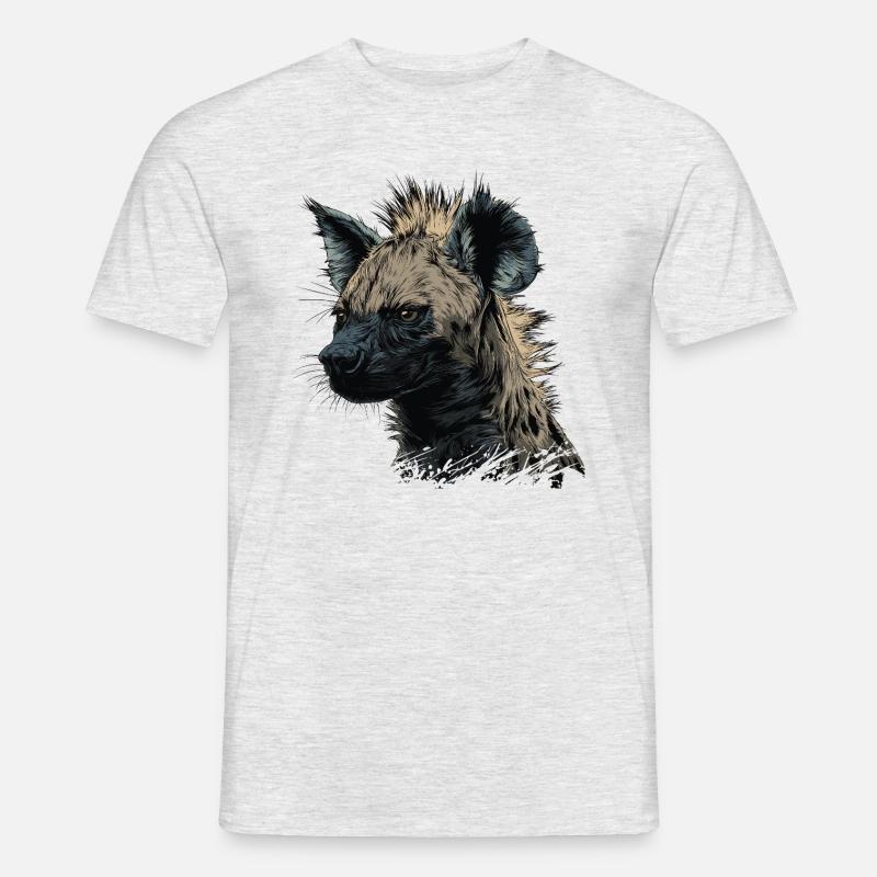 Punkrock Hyäne - Männer T-Shirt - Grau meliert