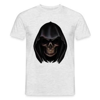 Tête de faucheuse - T-shirt homme - gris chiné - Devant - AI Model Male 178 dark (178cm)