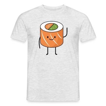 Sushi guy - Men's T-Shirt - heather grey - Front - AI Model Male 178 dark (178cm)