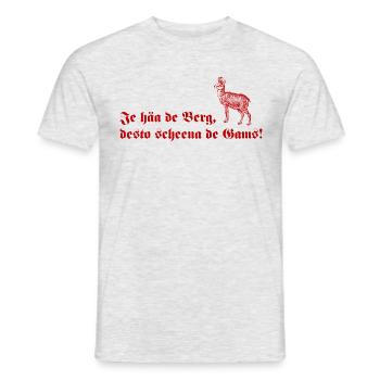 De scheena Gams - Männer T-Shirt - Grau meliert - Vorne - AI Model Male 178 dark (178cm)
