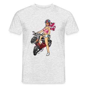 Italjet Dragster - Männer T-Shirt - Grau meliert - Vorne - AI Model Male 178 dark (178cm)