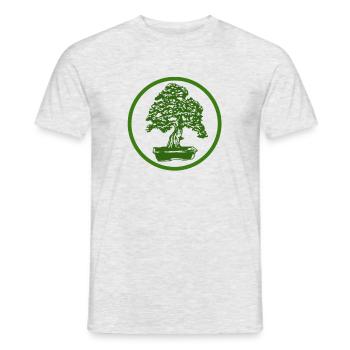 Bonsai Green Zen Japan Japanese art tree - Men's T-Shirt - heather grey - Front - AI Model Male 178 dark (178cm)