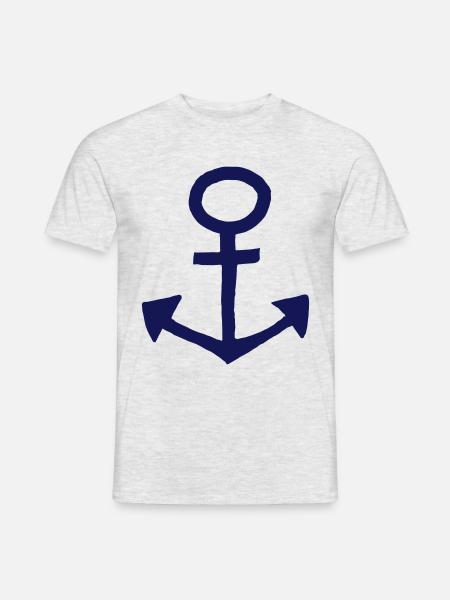 AnkerDesign - Männer T-Shirt - Grau meliert