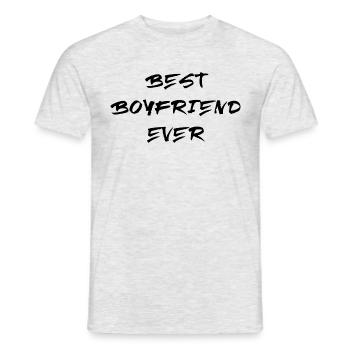 Best Boyfriend Ever - Männer T-Shirt - Grau meliert - Vorne - AI Model Male 178 dark (178cm)