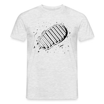 Apollo 11 Neil Armstrong Moon landing footprint - Men's T-Shirt - heather grey - Front - AI Model Male 178 dark (178cm)
