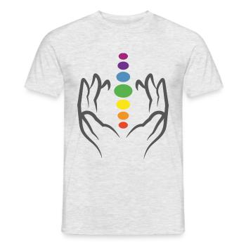 Chakra - Men's T-Shirt - heather grey - Front - AI Model Male 178 dark (178cm)