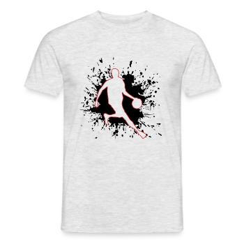 Player, Basketball, Streetball, Bball - Männer T-Shirt - Grau meliert - Vorne - AI Model Male 178 dark (178cm)