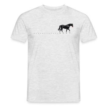 Pferdespuren Reiten Pferd Spuren Pferde Reiter - Männer T-Shirt - Grau meliert - Vorne - AI Model Male 178 dark (178cm)