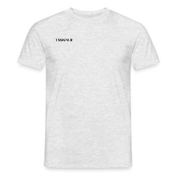USSIGNUR 🙄😵 💫😮 💨 - Men's T-Shirt - heather grey - Front - AI Model Male 178 dark (178cm)