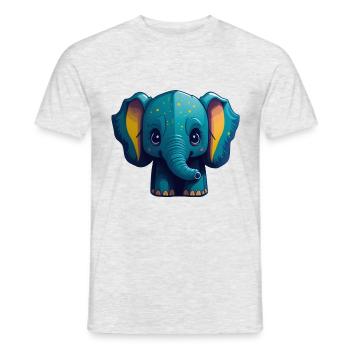 Cute Elephant - Men's T-Shirt - heather grey - Front - AI Model Male 178 dark (178cm)