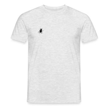 La mouche. Imprimé animalier illustratif - T-shirt homme - gris chiné - Devant - AI Model Male 178 dark (178cm)