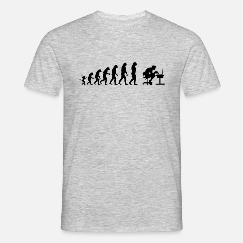 Computer Evolution - Men's T-Shirt - heather grey