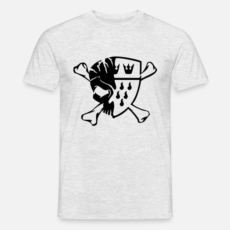 ClashTomized Logo Schwarz - Männer T-Shirt - Grau meliert