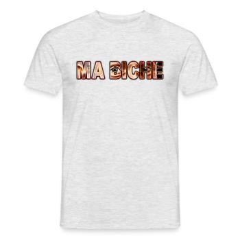 louis de funes ma biche - T-shirt homme - gris chiné - Devant - AI Model Male 178 dark (178cm)