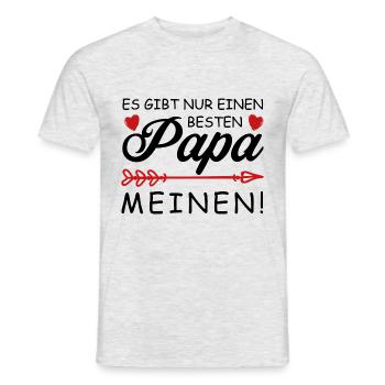 Es gibt nur einen besten Papa - Meinen! - Männer T-Shirt - Grau meliert - Vorne - AI Model Male 178 dark (178cm)