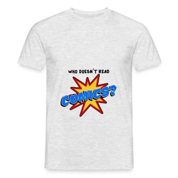Qui ne lit pas la bande dessinée - T-shirt homme - gris chiné - Devant - AI Model Male 178 dark (178cm)