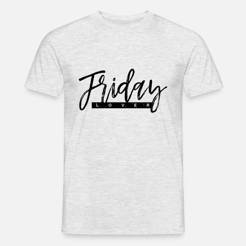 Friday Lover - Männer T-Shirt - Grau meliert
