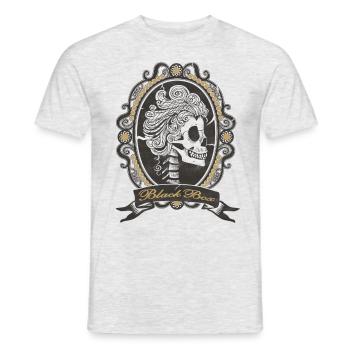 Dead Lady At The Mirror - Men's T-Shirt - heather grey - Front - AI Model Male 178 dark (178cm)
