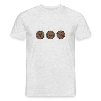 Cookies Keks Schoko Geschenk backen lecker lustig - Männer T-Shirt - Grau meliert - Vorne - AI Model Male 178 dark (178cm)