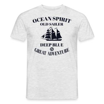 Sailing Ship Cruise - Summer tshirt - Men's T-Shirt - heather grey - Front - AI Model Male 178 dark (178cm)