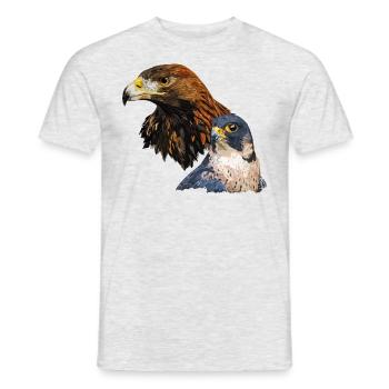 Wanderfalke - Männer T-Shirt - Grau meliert - Vorne - AI Model Male 178 dark (178cm)