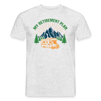 My retirement plan motorhome camper retire t-shirt - T-shirt homme - gris chiné - Devant - AI Model Male 178 dark (178cm)