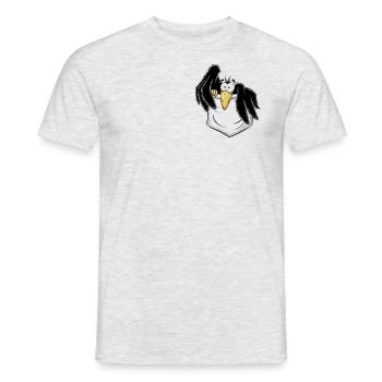 Drôle de corbeau petit corbeau noir dans le sac - T-shirt homme - gris chiné - Devant - AI Model Male 178 dark (178cm)