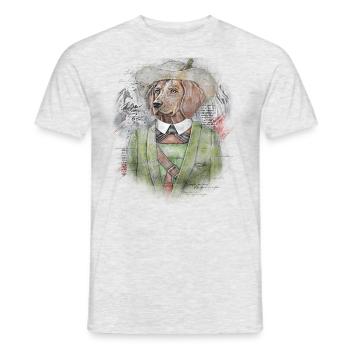 Traditional Costume Dog - Men's T-Shirt - heather grey - Front - AI Model Male 178 dark (178cm)