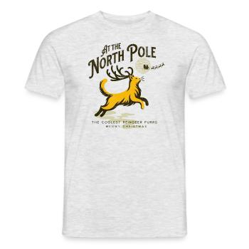 Katzenzauber am Nordpol: Das coolste Rentier - Männer T-Shirt - Grau meliert - Vorne - AI Model Male 178 dark (178cm)