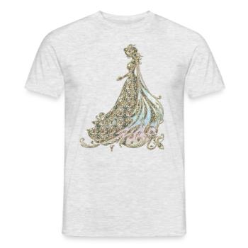 Eleganz in Gold und Schwarz - Männer T-Shirt - Grau meliert - Vorne - AI Model Male 178 dark (178cm)