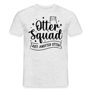Otter Squad Rongeur Jolie loutre de mer - T-shirt homme - gris chiné - Devant - AI Model Male 178 dark (178cm)