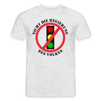 Ampel Nicht die Regierung des Volkes - Männer T-Shirt - Grau meliert - Vorne - AI Model Male 178 dark (178cm)