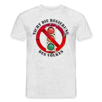 Ampel Nicht die Regierung des Volkes - Männer T-Shirt - Grau meliert - Vorne - AI Model Male 178 dark (178cm)