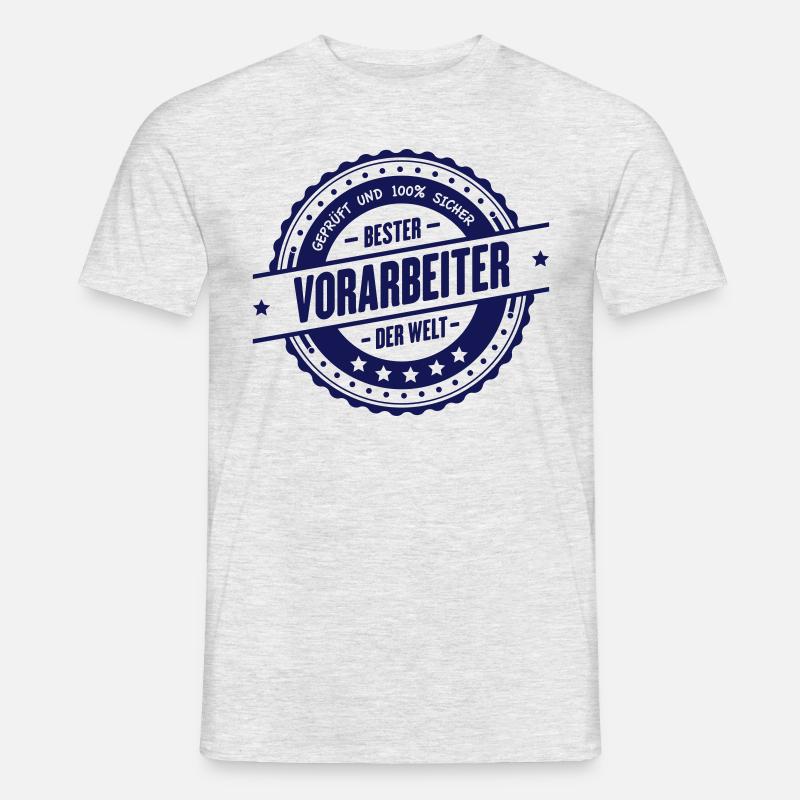 Bester Vorarbeiter - Männer T-Shirt - Grau meliert