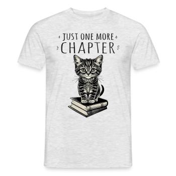 Just one more chapter Bookworm Cat - Men's T-Shirt - heather grey - Front - AI Model Male 178 dark (178cm)