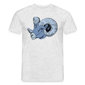 Aries - Bélier - T-shirt homme - gris chiné - Devant - AI Model Male 178 dark (178cm)