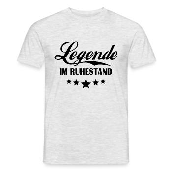 Legende Rentner Ruhestand Abschied - Männer T-Shirt - Grau meliert - Vorne - AI Model Male 178 dark (178cm)